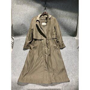 F.S. Limited Trench Coat Women’s Size 10P Brown Long Sleeve Duel Zipper Hooded